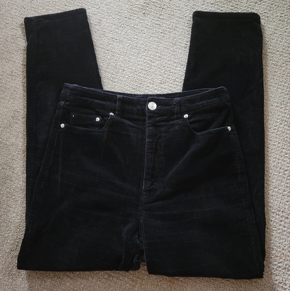Divided Black Corduroy Straight Leg Jeans - Picture 7 of 9